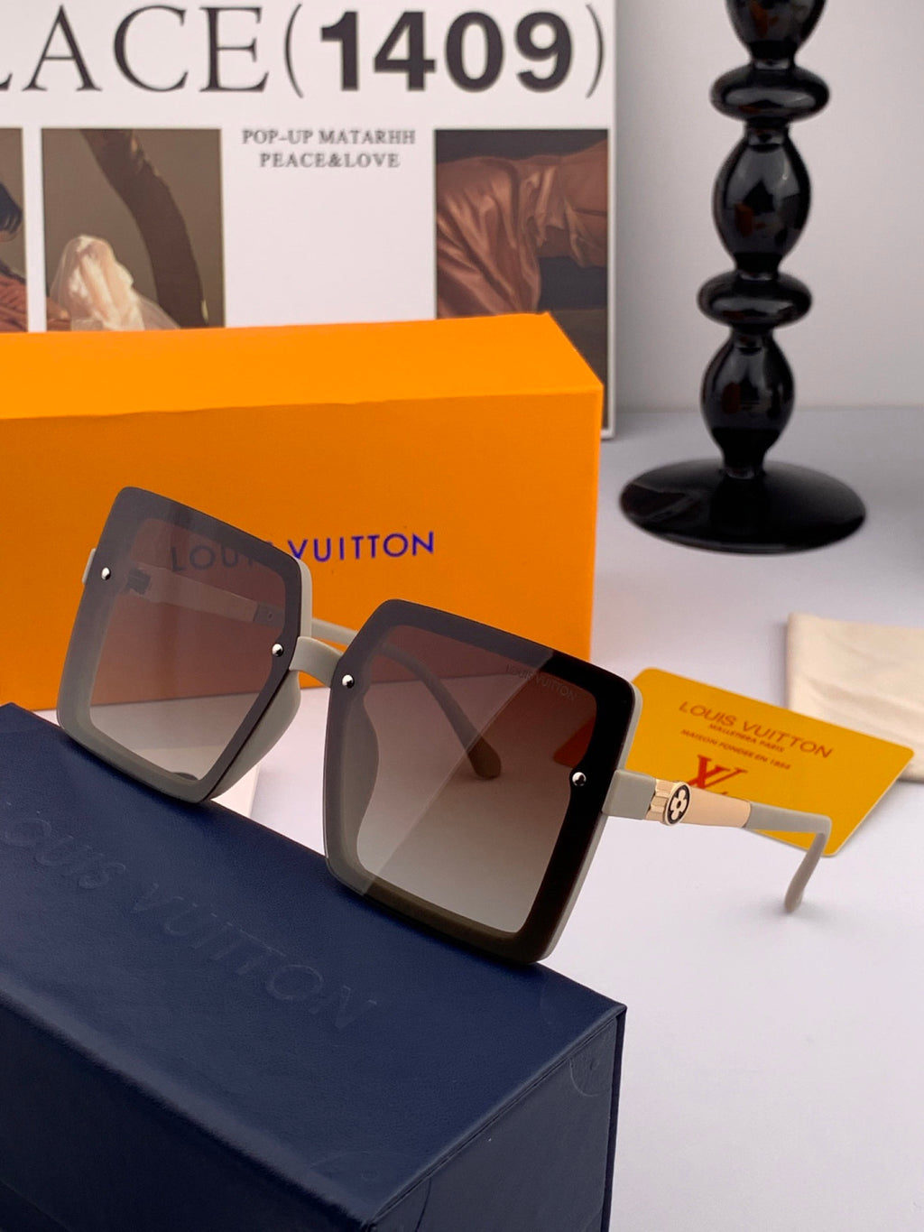 Louis Vuitton L2711 Polarized Square Red Lens Sunglasses for Men & Wo - 997440 - detail image 4