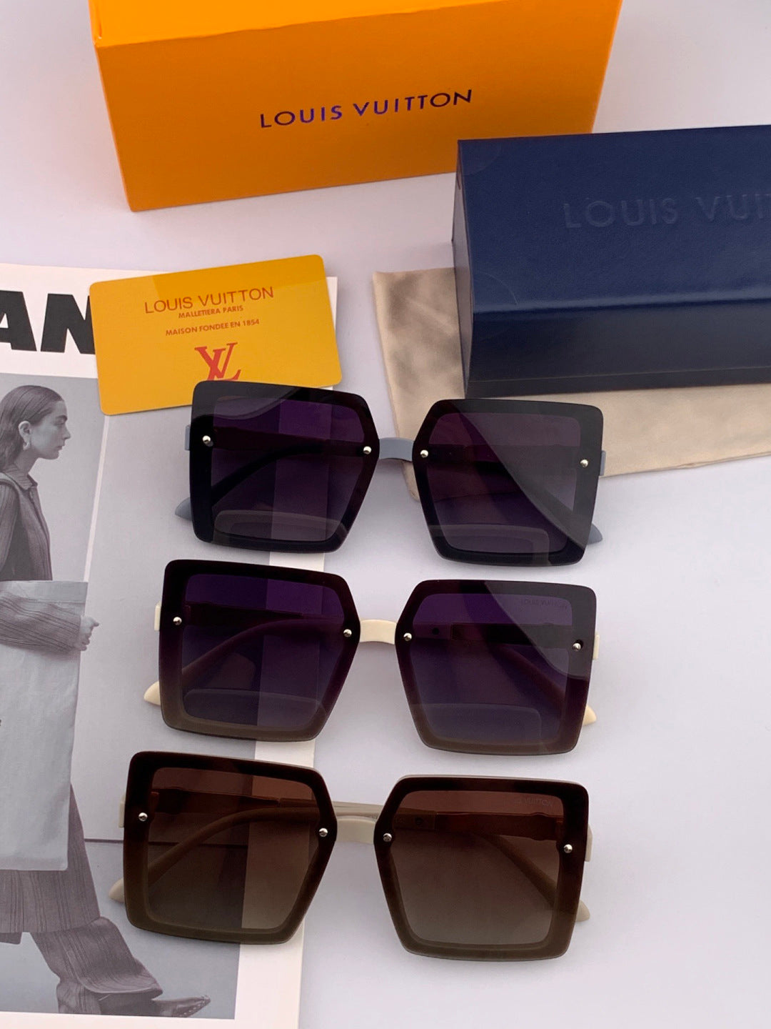 Louis Vuitton L2711 Polarized Square Red Lens Sunglasses for Men & Wo - 997440 - detail image 7