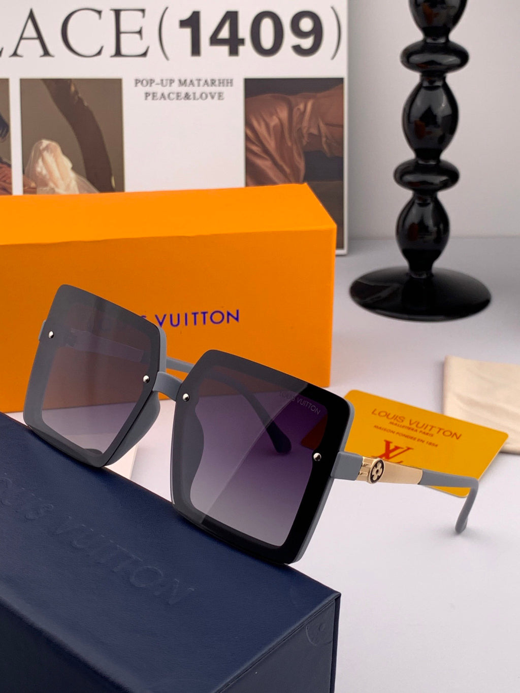 Louis Vuitton L2711 Polarized Square Red Lens Sunglasses for Men & Wo - 997440 - detail image 5