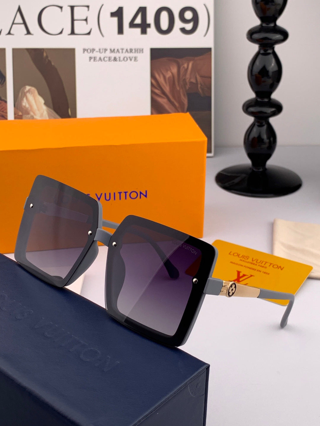 Louis Vuitton L2711 Polarized Square Red Lens Sunglasses for Men & Wo - 997440 - detail image 5