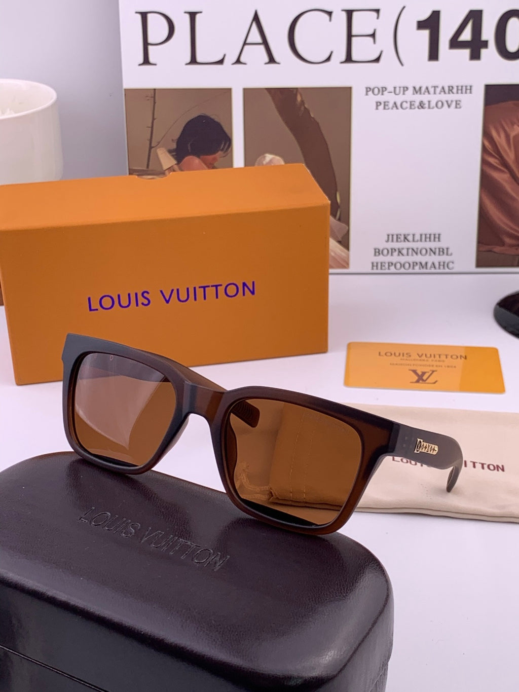 Louis Vuitton Fashion Black Lens Sunglasses for Men & Women - 997443 - detail image 3