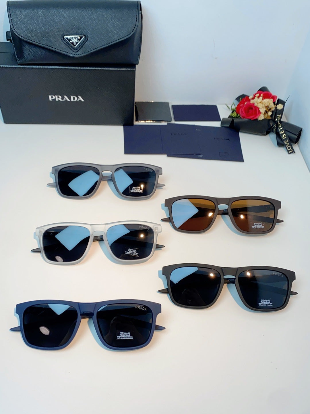 Prada Polarized Fashion Gray Lens Sunglasses for Men - 398945 - detail image 12