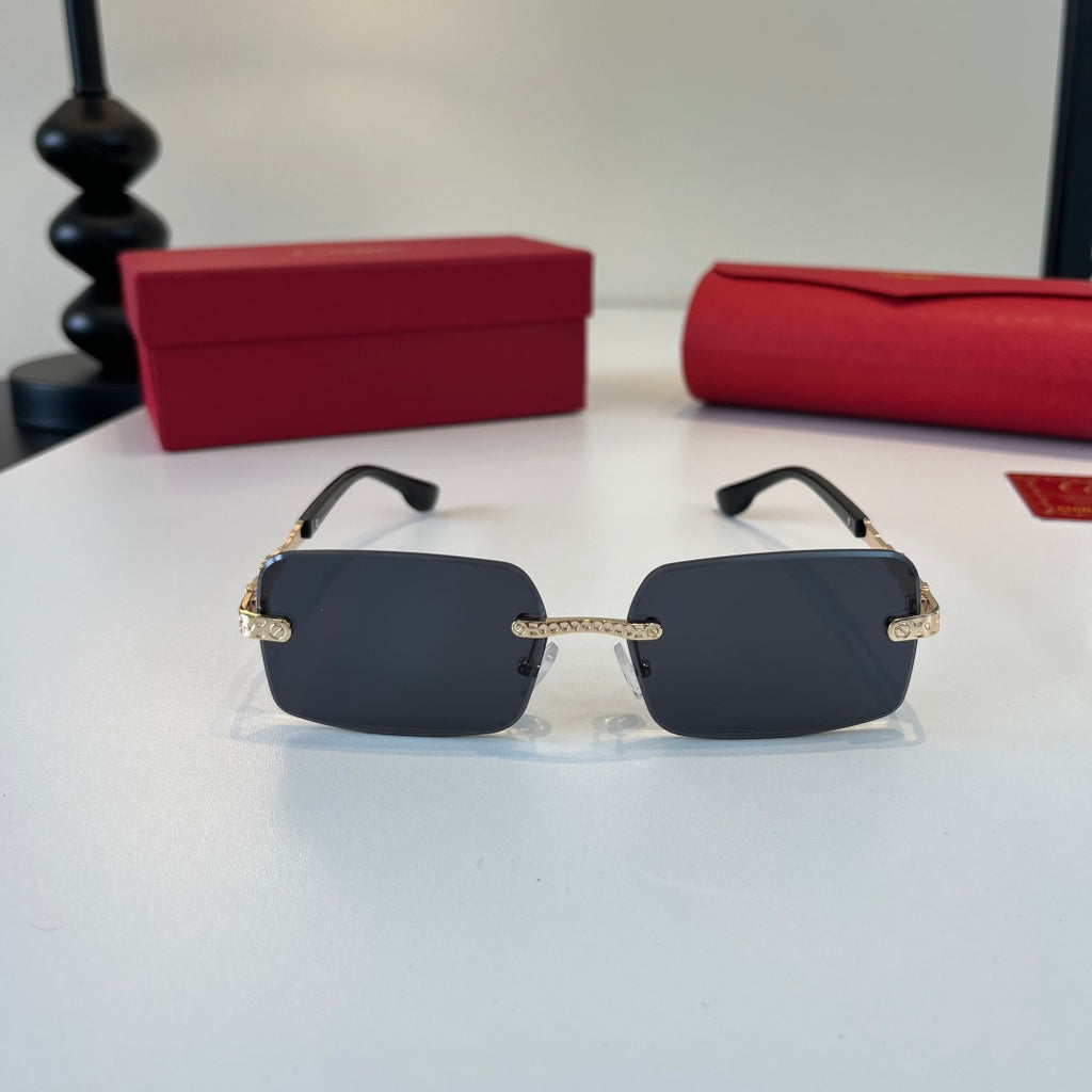 Cartier Lightweight Metal Rimless Silver Lens Sunglasses for Men & Wo - 415990 - detail image 2