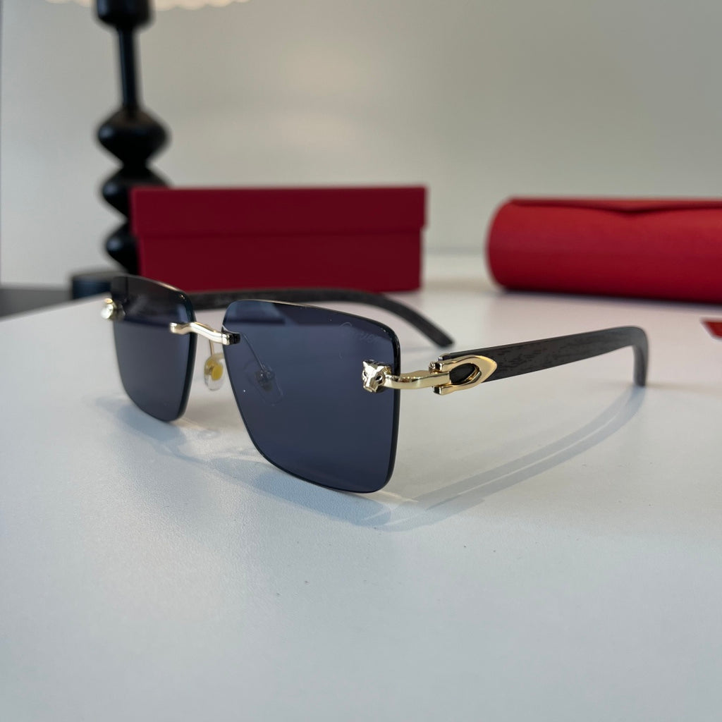 Cartier Lightweight Metal Rimless Silver Lens Sunglasses for Men & Wo - 415991 - detail image 3