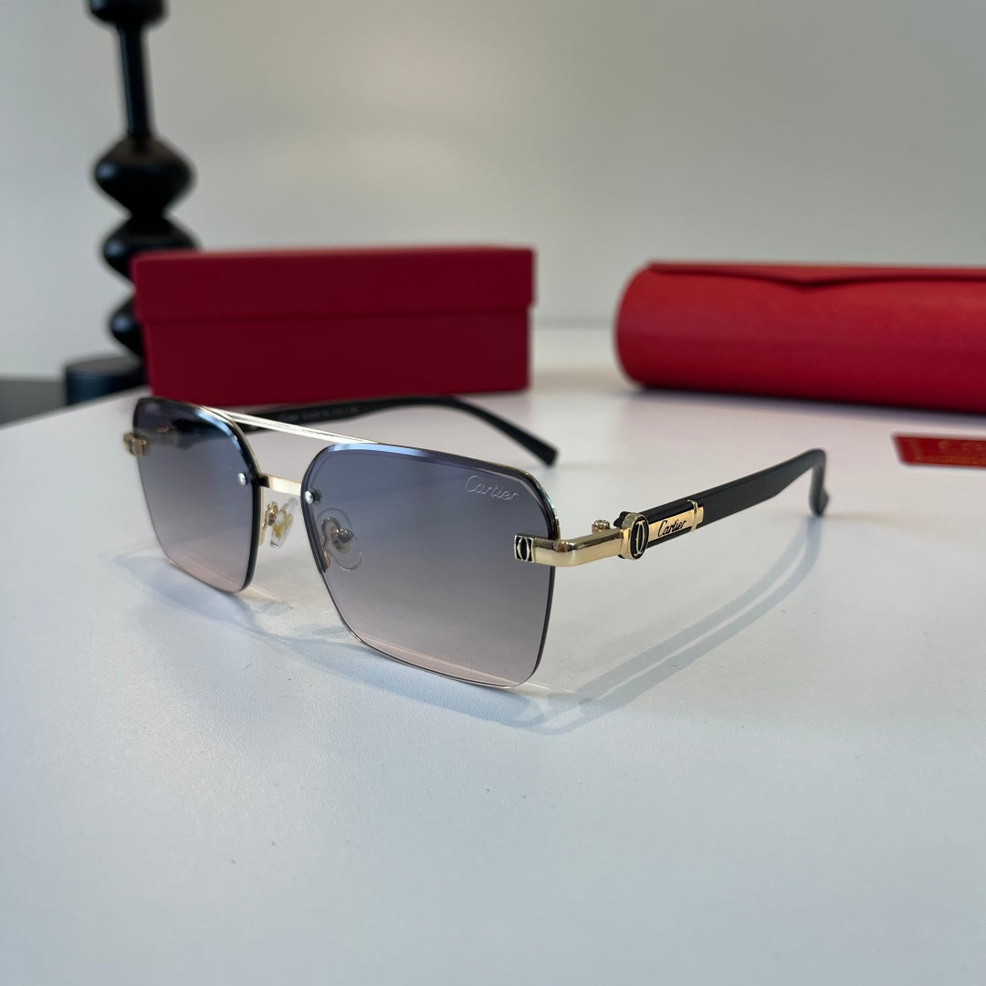 Cartier Lightweight Metal Rimless Silver Lens Sunglasses for Men & Wo - 415996 - detail image 3