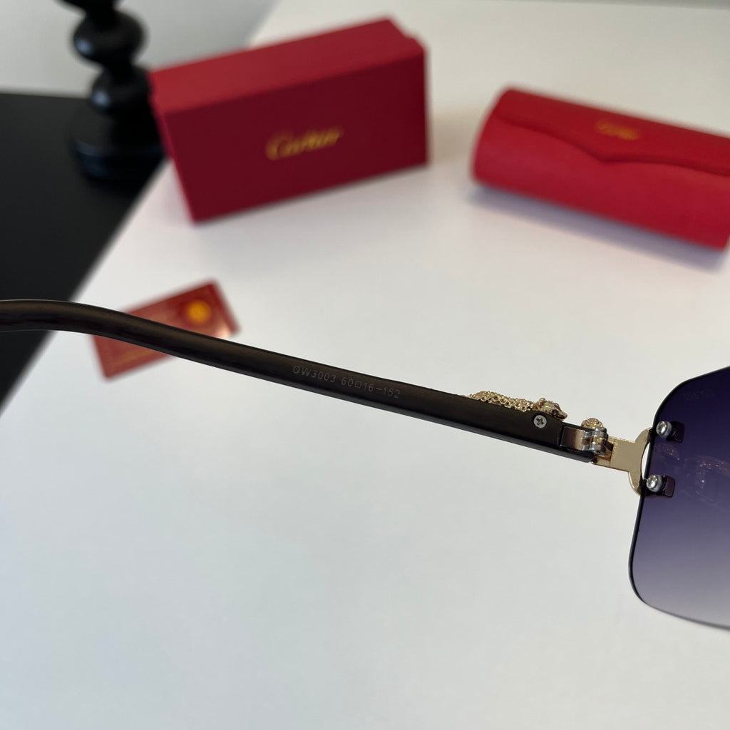 Cartier Lightweight Metal Rimless Silver Lens Sunglasses for Men & Wo - 493718 - detail image 9