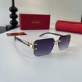 Cartier Lightweight Metal Rimless Silver Lens Sunglasses for Men & Wo - 487235