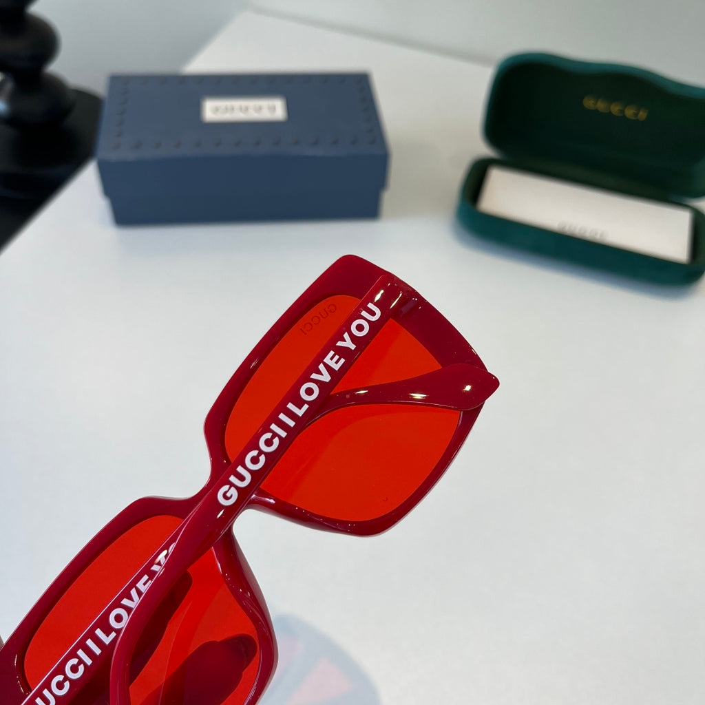 Gucci Oversized Red Lens Sunglasses for Men & Women - 371506 - detail image 6