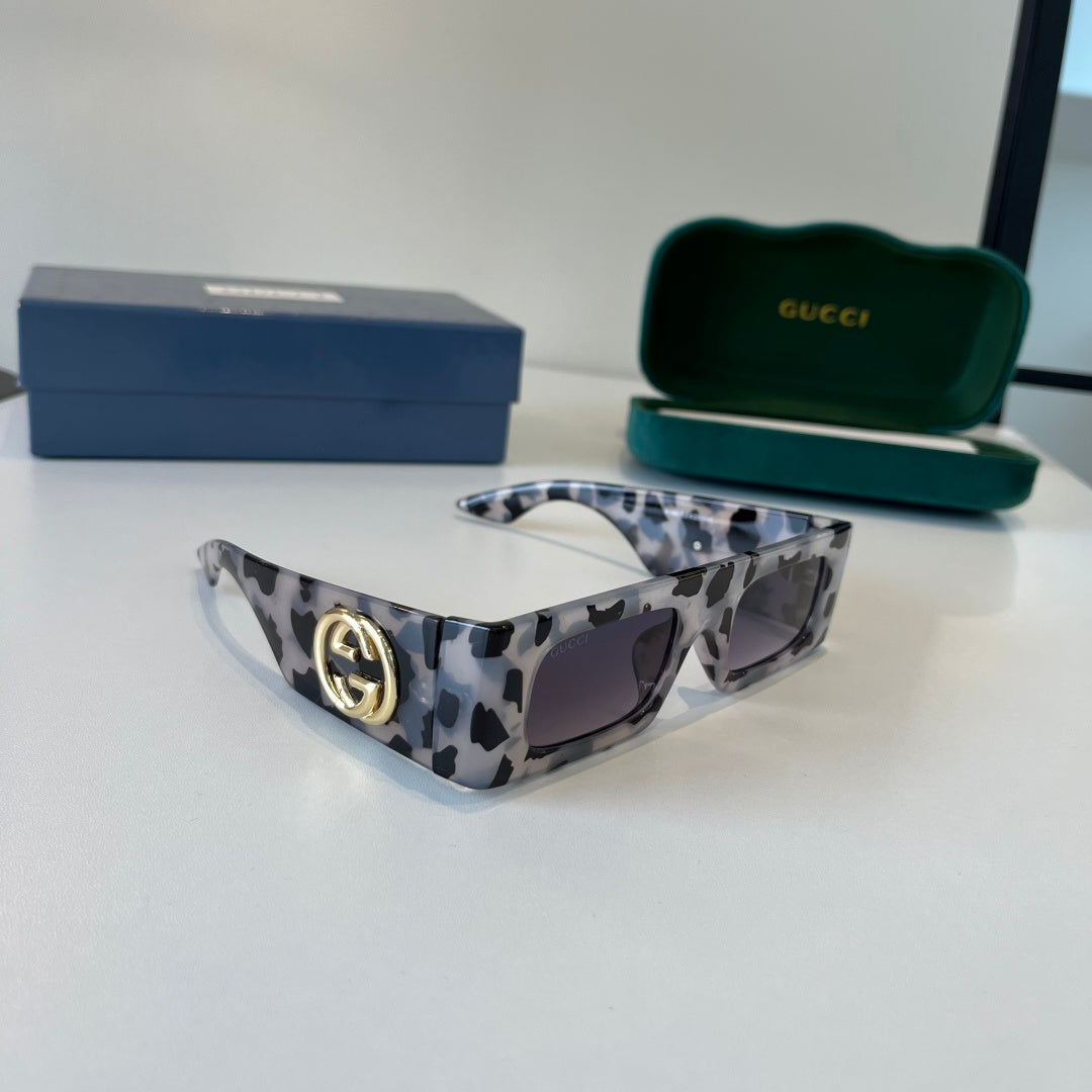 Gucci Oversized Silver Lens Sunglasses for Men & Women - 371486
