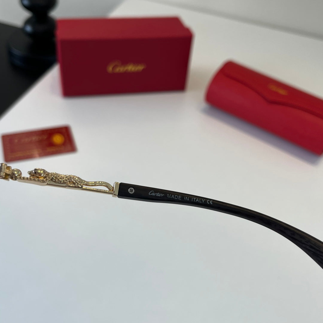 Cartier Lightweight Metal Rimless Silver Lens Sunglasses for Men & Wo - 132538 - detail image 9