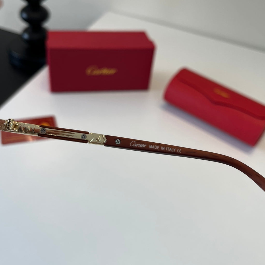 Cartier Lightweight Metal Rimless Silver Lens Sunglasses for Men & Wo - 487236 - detail image 10