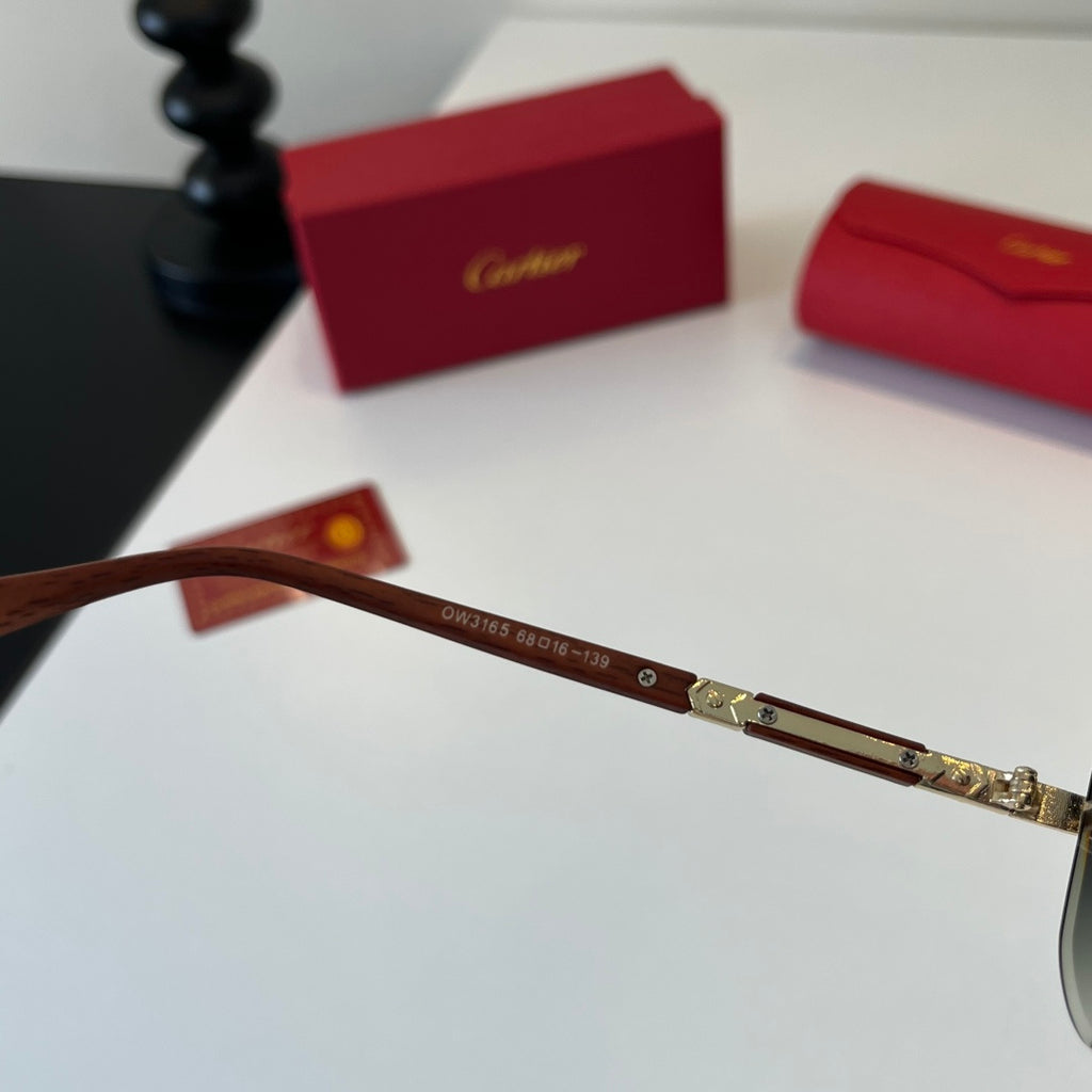 Cartier Lightweight Metal Rimless Silver Lens Sunglasses for Men & Wo - 487236 - detail image 9