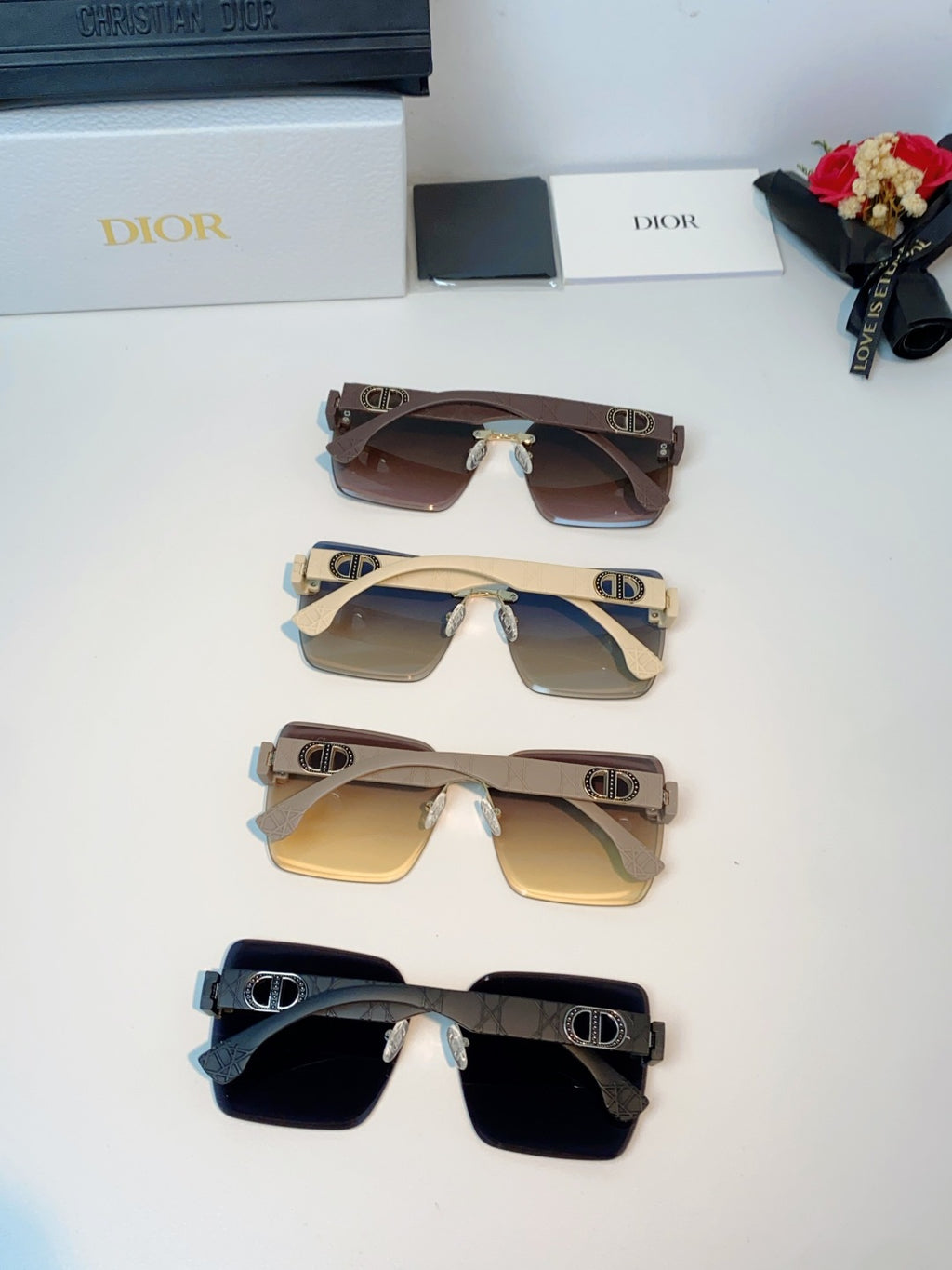 Dior Lightweight Rimless Black Lens Sunglasses for Men & Women - detail image 11