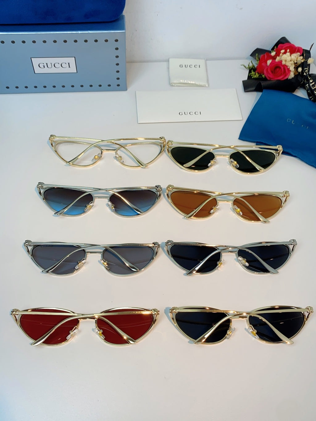Gucci Cat-Eye Gray Lens Sunglasses for Men & Women - 158191 - detail image 11