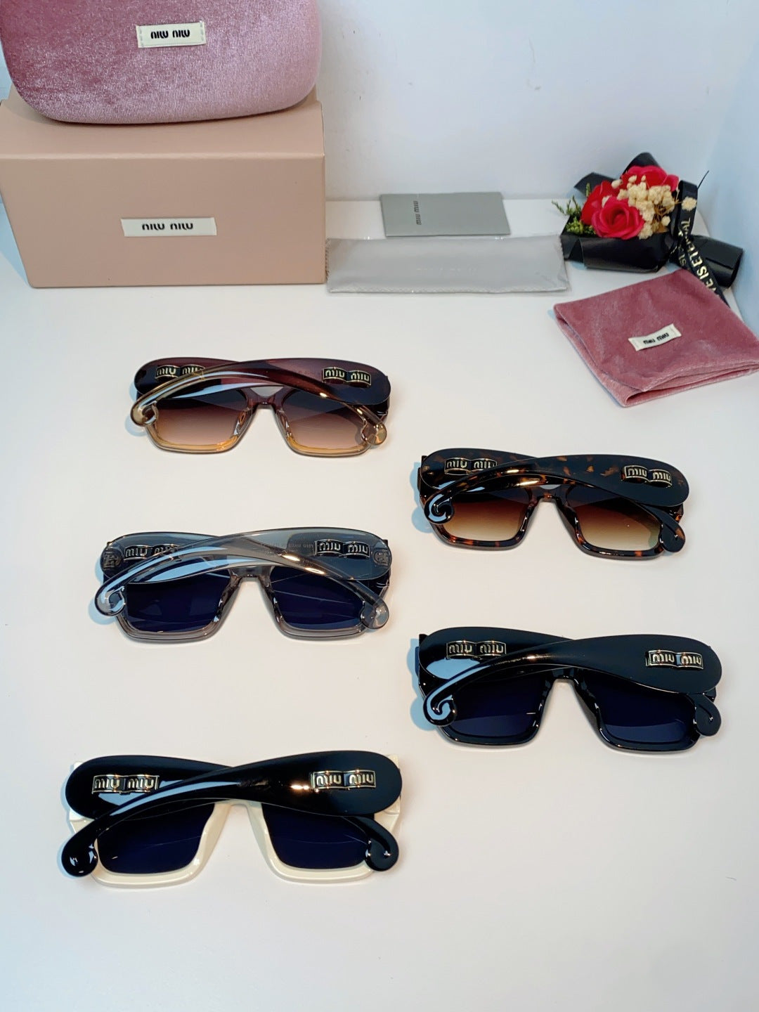 Miu Miu Oversized Black Lens Sunglasses for Women - 158595 - detail image 11