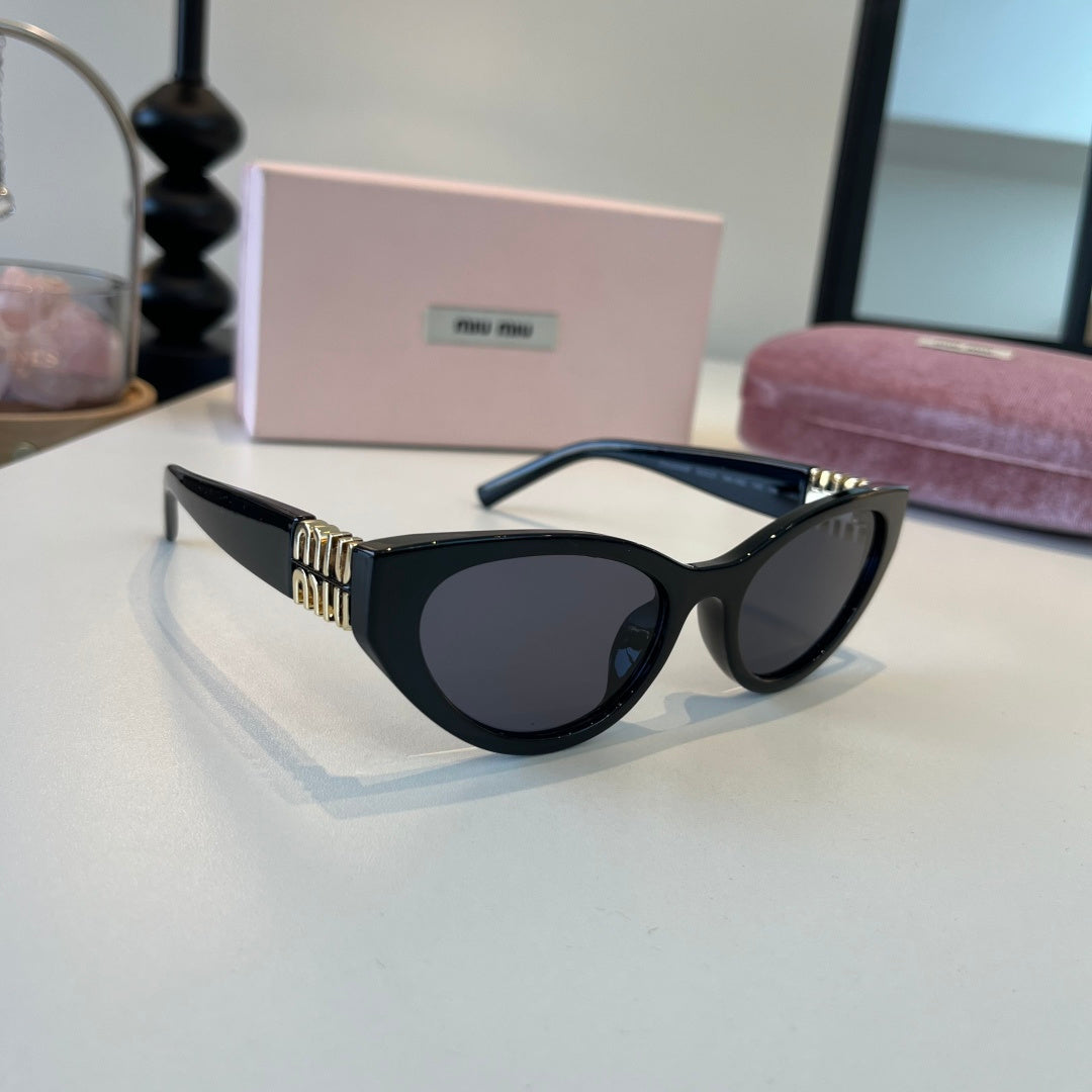 Miu Miu Cat-Eye Black Lens Sunglasses for Men & Women - 449717