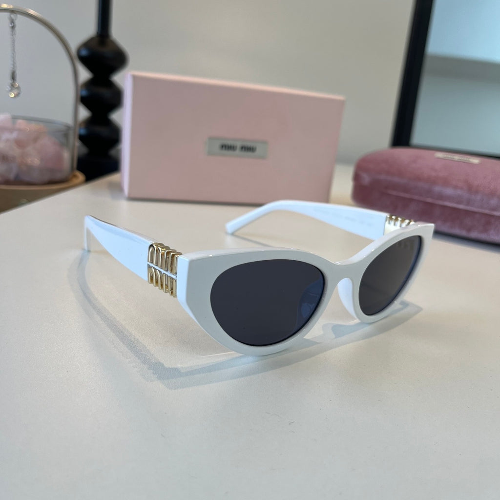 Miu Miu Cat-Eye Silver Lens Sunglasses for Men & Women - 449719