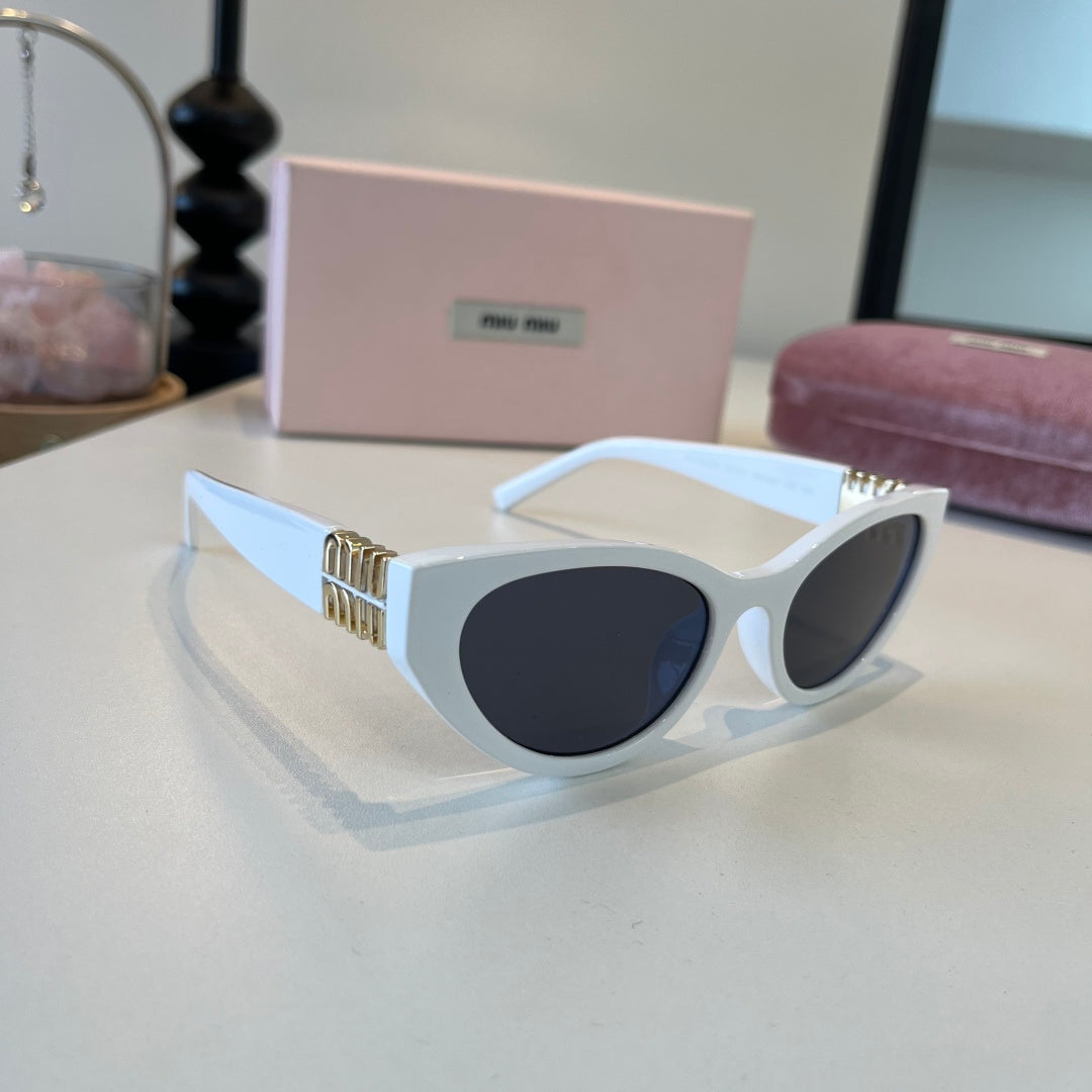 Miu Miu Cat-Eye Silver Lens Sunglasses for Men & Women - 449719
