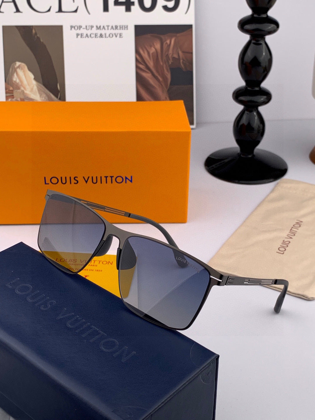 Louis Vuitton L169 Fashion Brown Lens Sunglasses for Men & Women - detail image 2