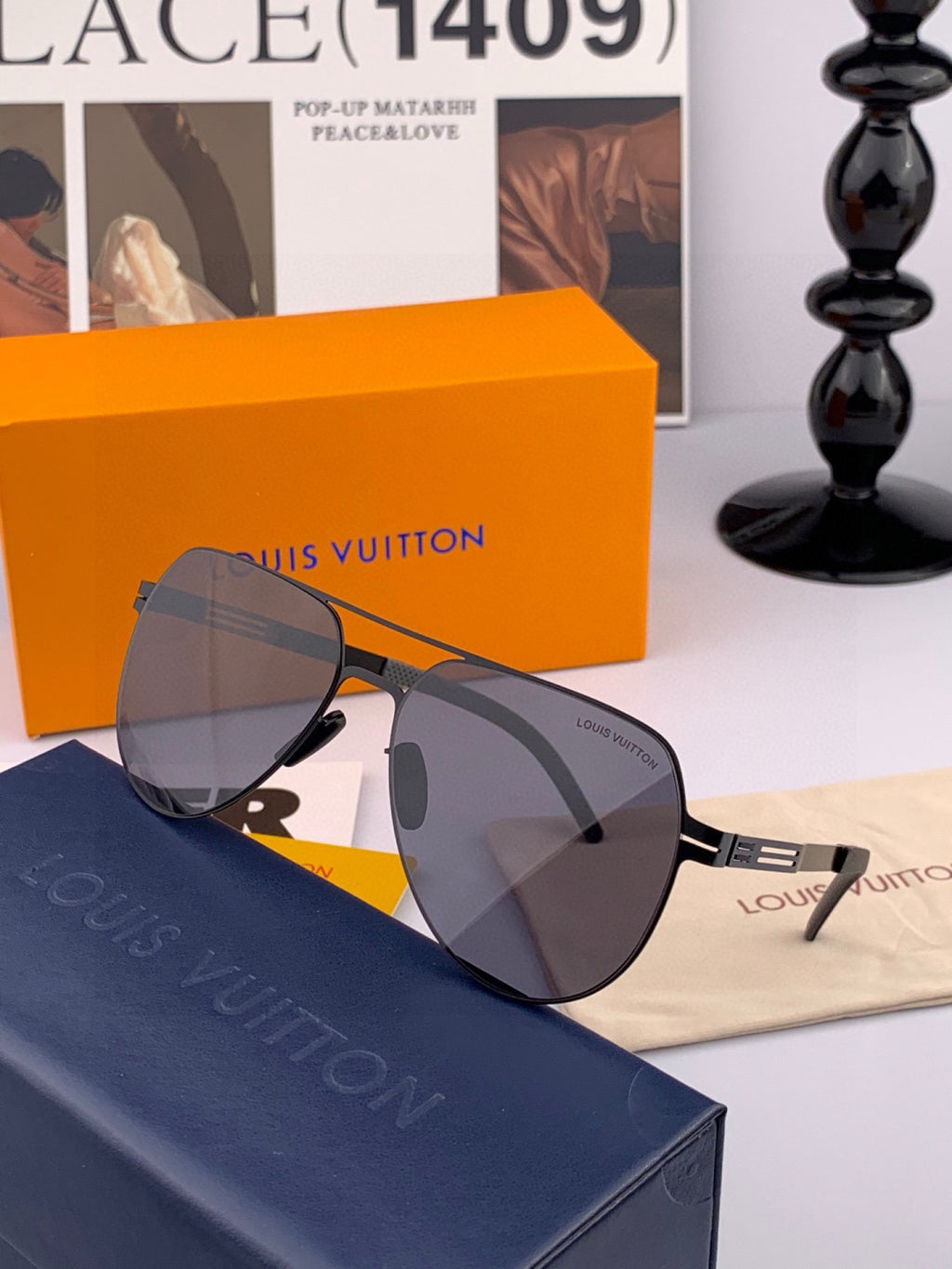 Louis Vuitton L186 Fashion Gold Lens Sunglasses for Men & Women - detail image 3