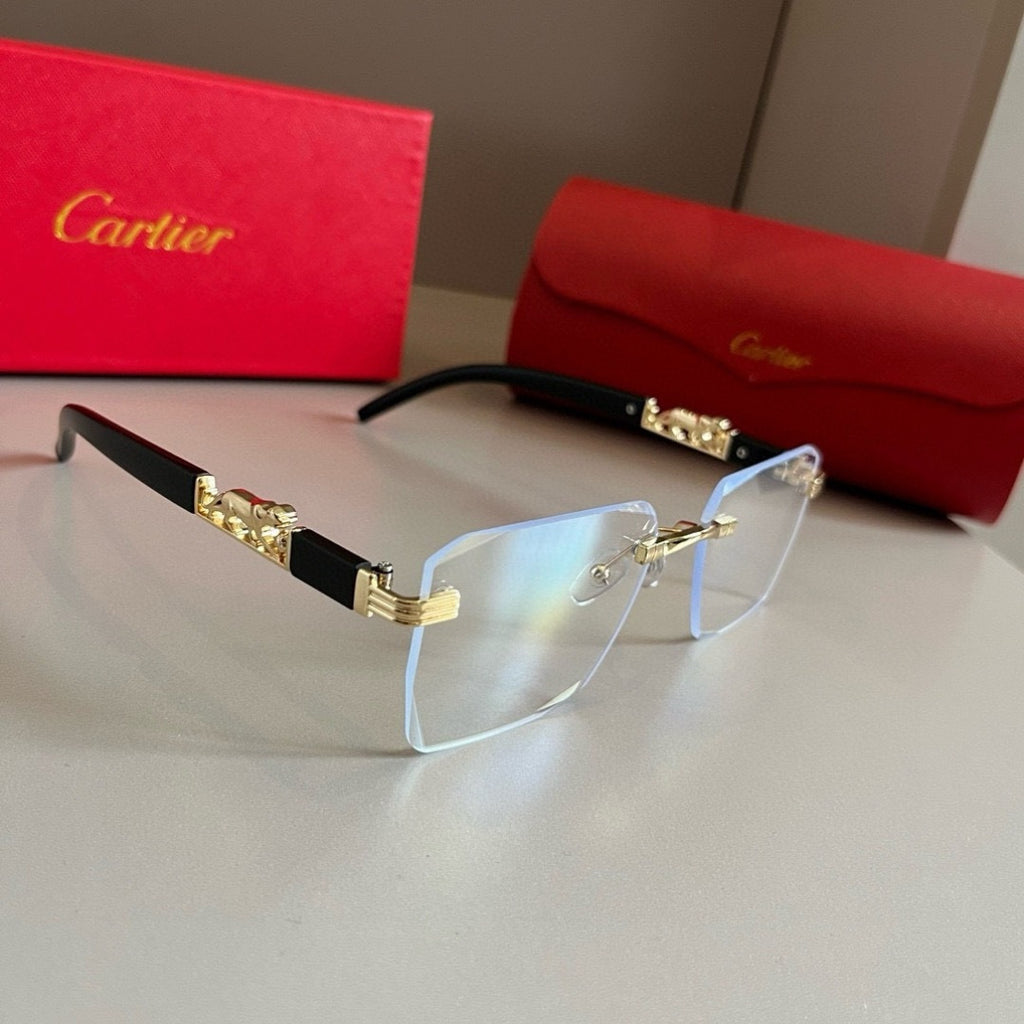 Cartier Lightweight Metal Rimless Silver Lens Sunglasses for Men & Wo - 487230