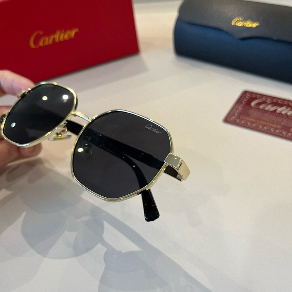 Cartier Lightweight Metal Rimless Silver Lens Sunglasses for Men & Wo - 415902 - detail image 7