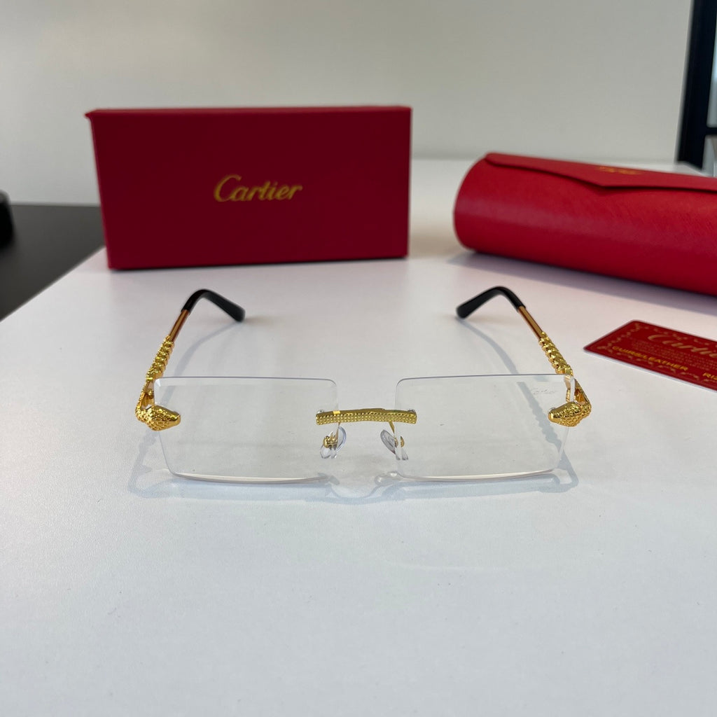 Cartier Lightweight Metal Rimless Silver Lens Sunglasses for Men & Wo - 399050 - detail image 2