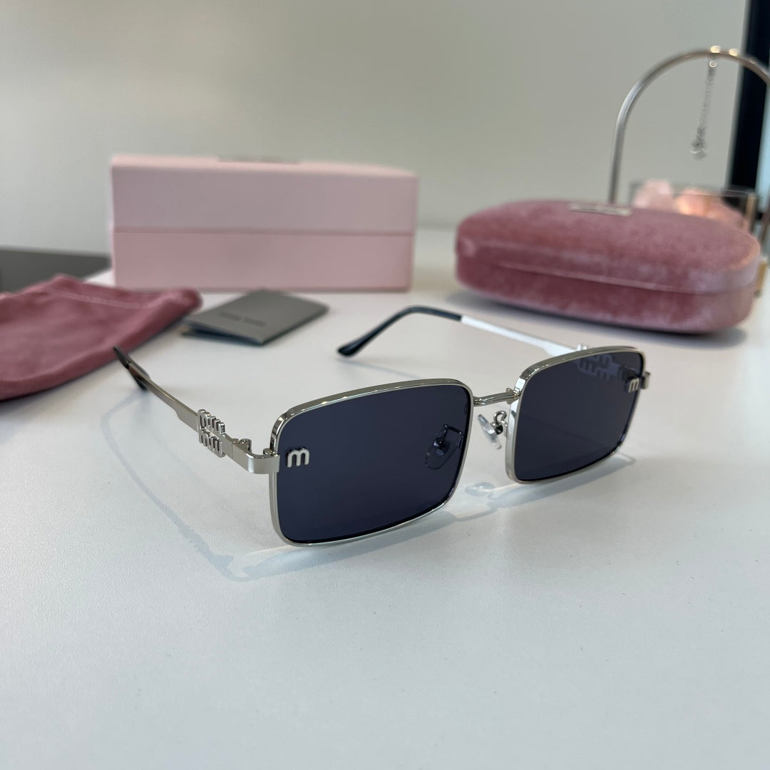 Miu Miu Metal Fashion Blue Lens Sunglasses for Men & Women - 449713