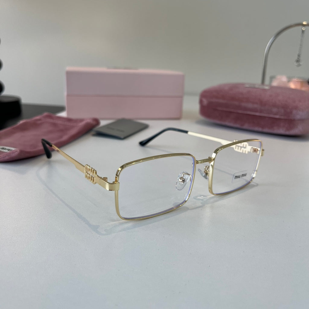 Miu Miu Metal Fashion Silver Lens Sunglasses for Men & Women - 358721