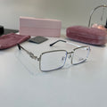 Miu Miu Metal Fashion Silver Lens Sunglasses for Men & Women - 487701