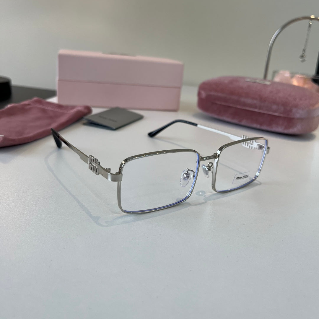 Miu Miu Metal Fashion Silver Lens Sunglasses for Men & Women - 358722