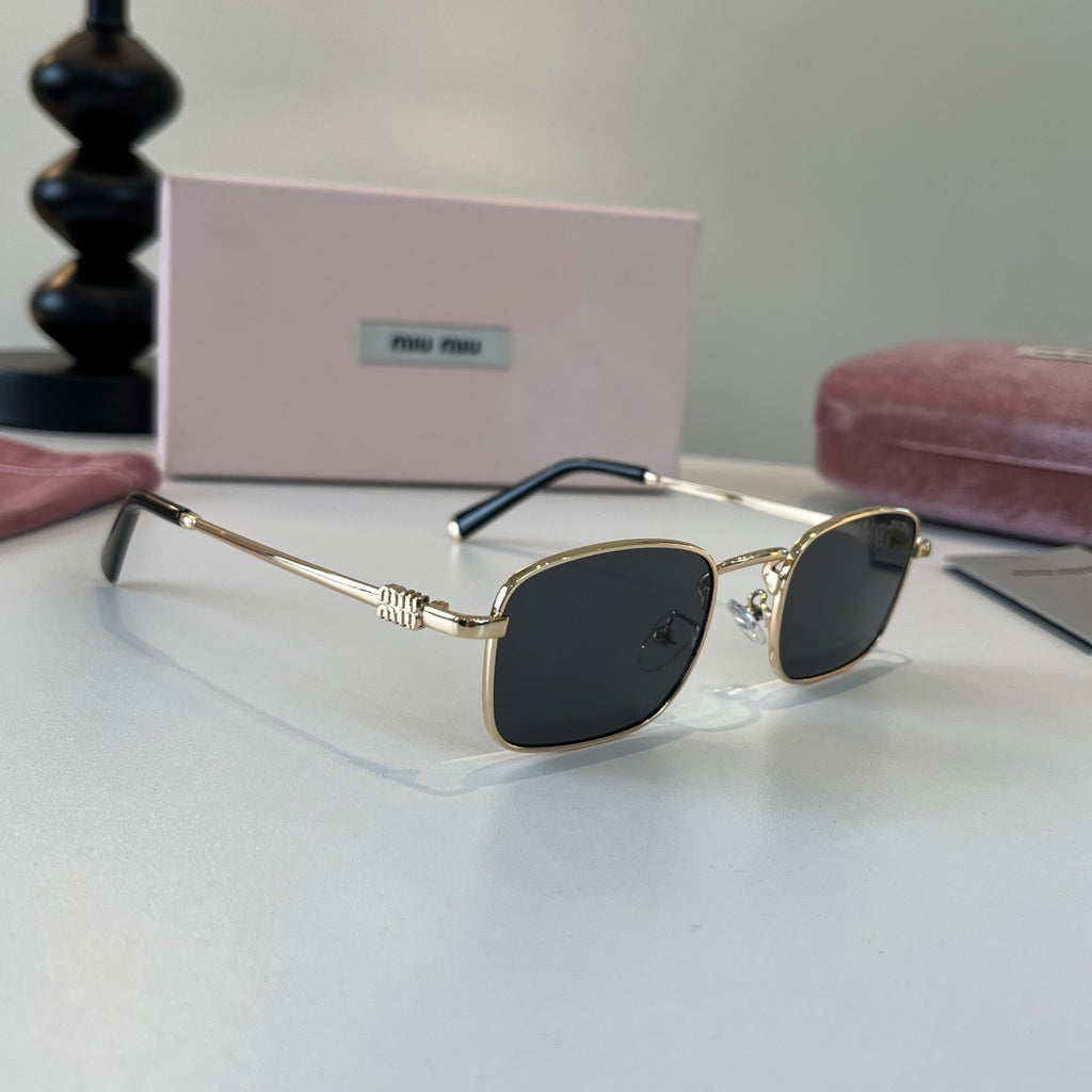 Miu Miu Metal Fashion Silver Lens Sunglasses for Men & Women - 449762