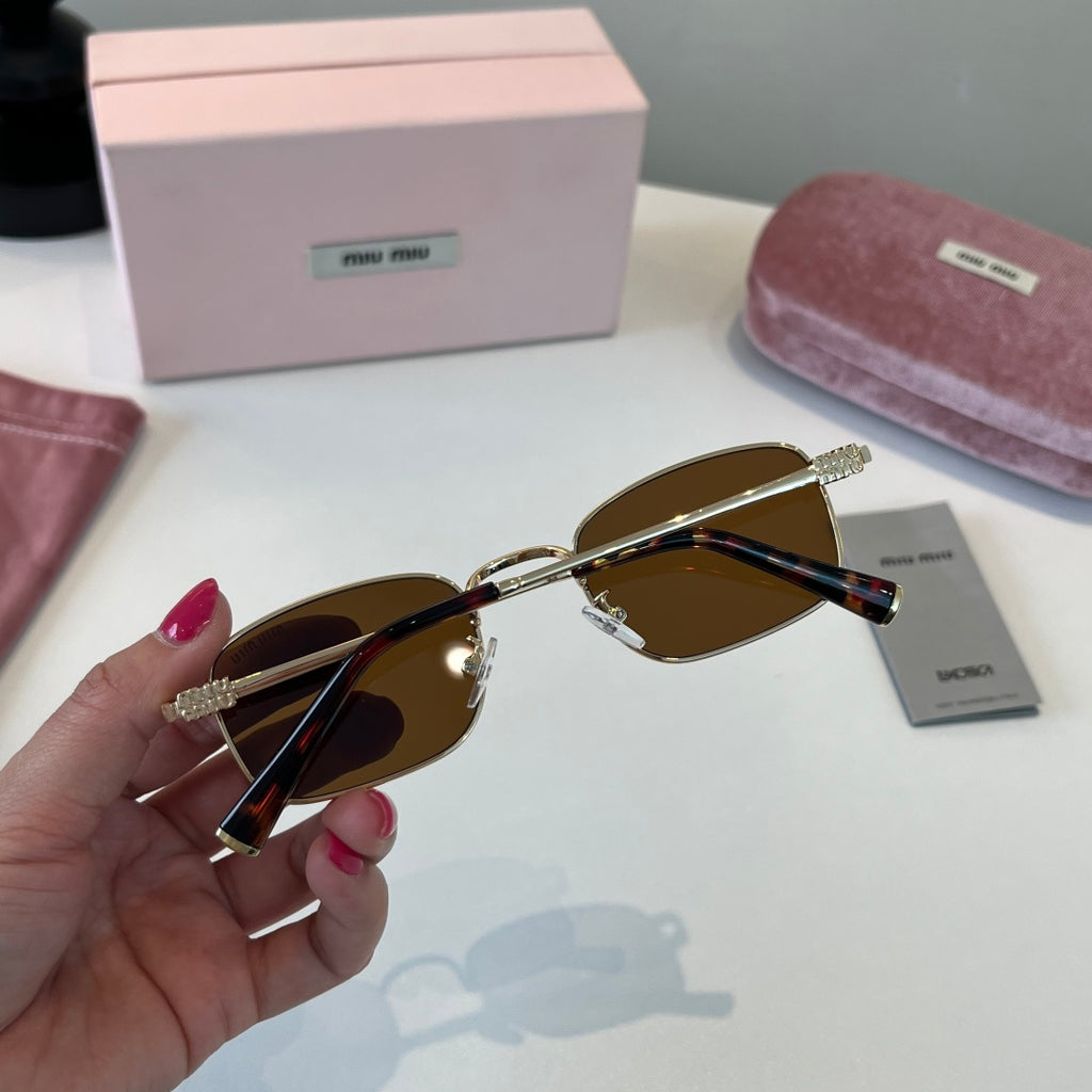 Miu Miu Metal Fashion Brown Lens Sunglasses for Men & Women - 358712 - detail image 8