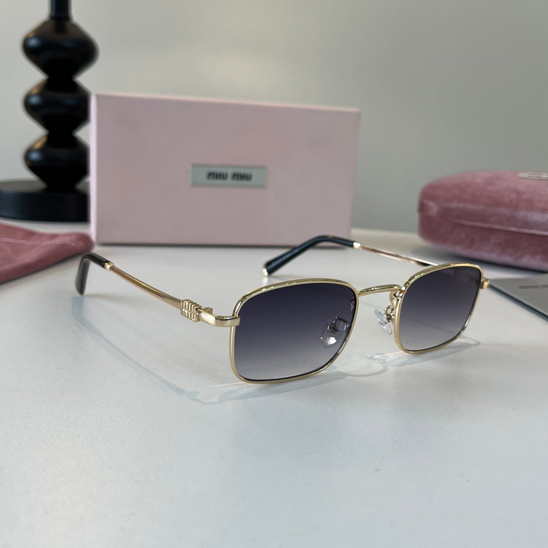 Miu Miu Metal Fashion Silver Lens Sunglasses for Men & Women - 449764