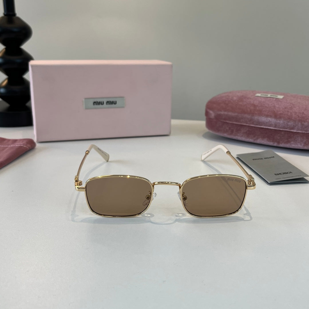 Miu Miu Metal Fashion Brown Lens Sunglasses for Men & Women - detail image 2