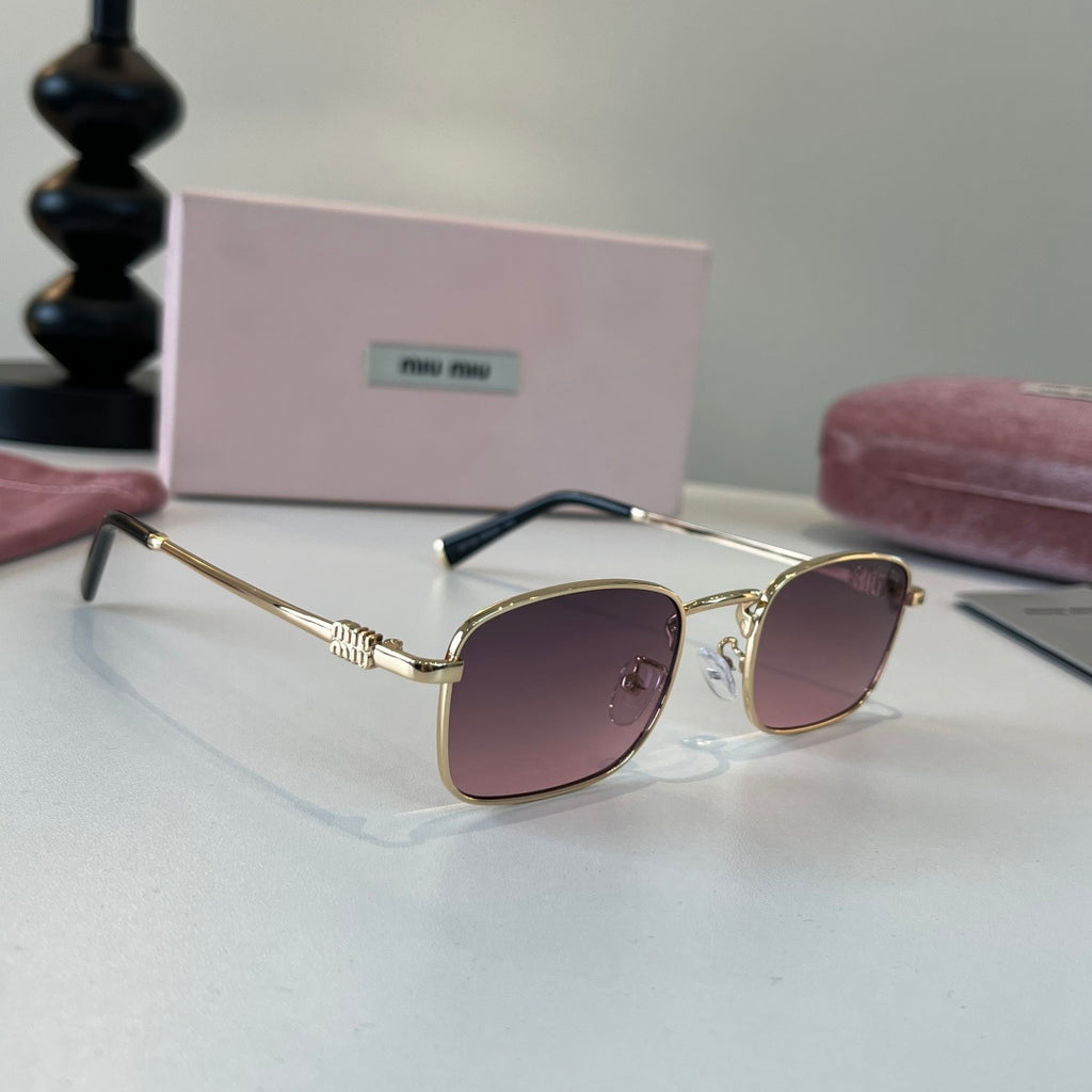 Miu Miu Metal Fashion Silver Lens Sunglasses for Men & Women - 399225