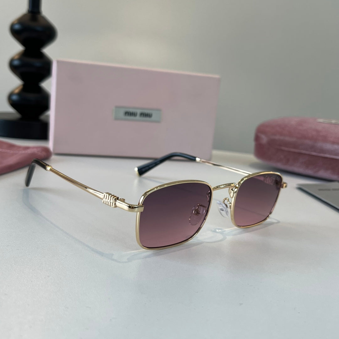 Miu Miu Metal Fashion Silver Lens Sunglasses for Men & Women - 399225