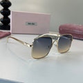 Miu Miu Metal Fashion Silver Lens Sunglasses for Men & Women - 449768