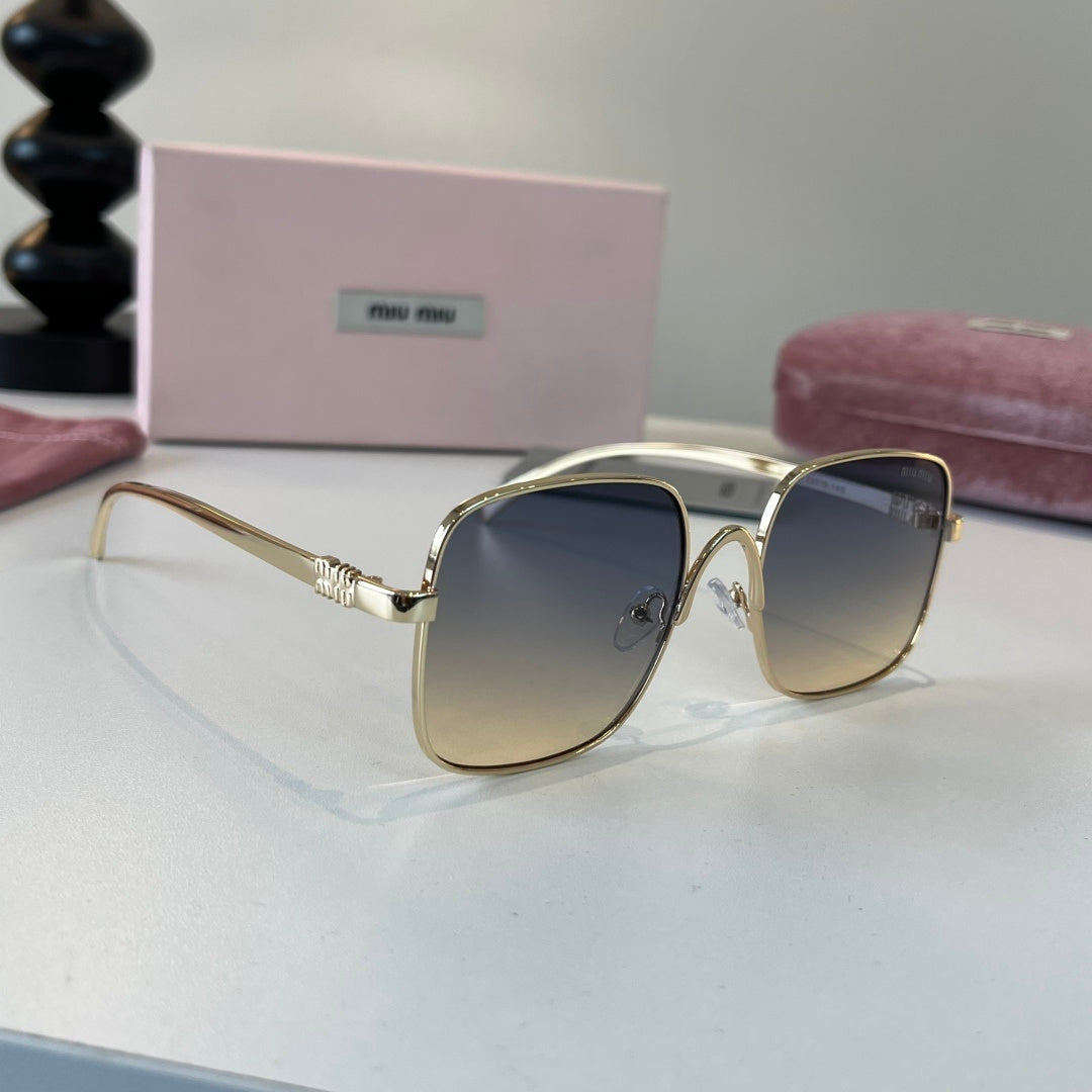 Miu Miu Metal Fashion Silver Lens Sunglasses for Men & Women - 449768