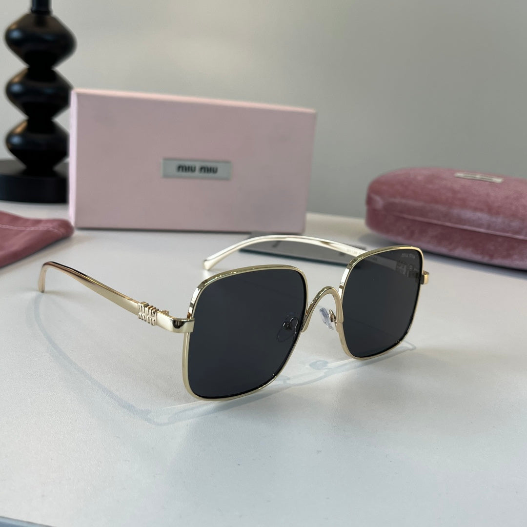 Miu Miu Metal Fashion Silver Lens Sunglasses for Men & Women - 449769