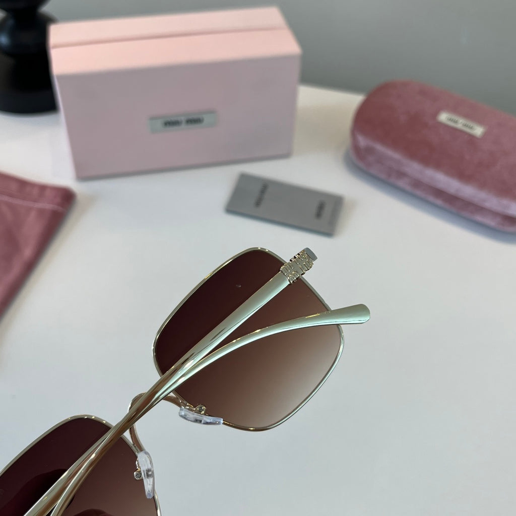 Miu Miu Metal Fashion Red Lens Sunglasses for Men & Women - detail image 7