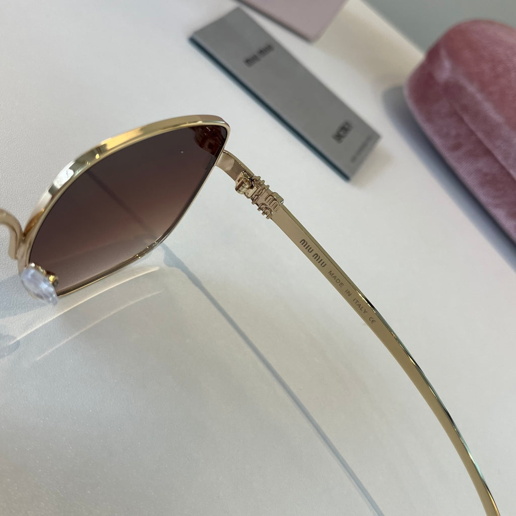 Miu Miu Metal Fashion Red Lens Sunglasses for Men & Women - detail image 10