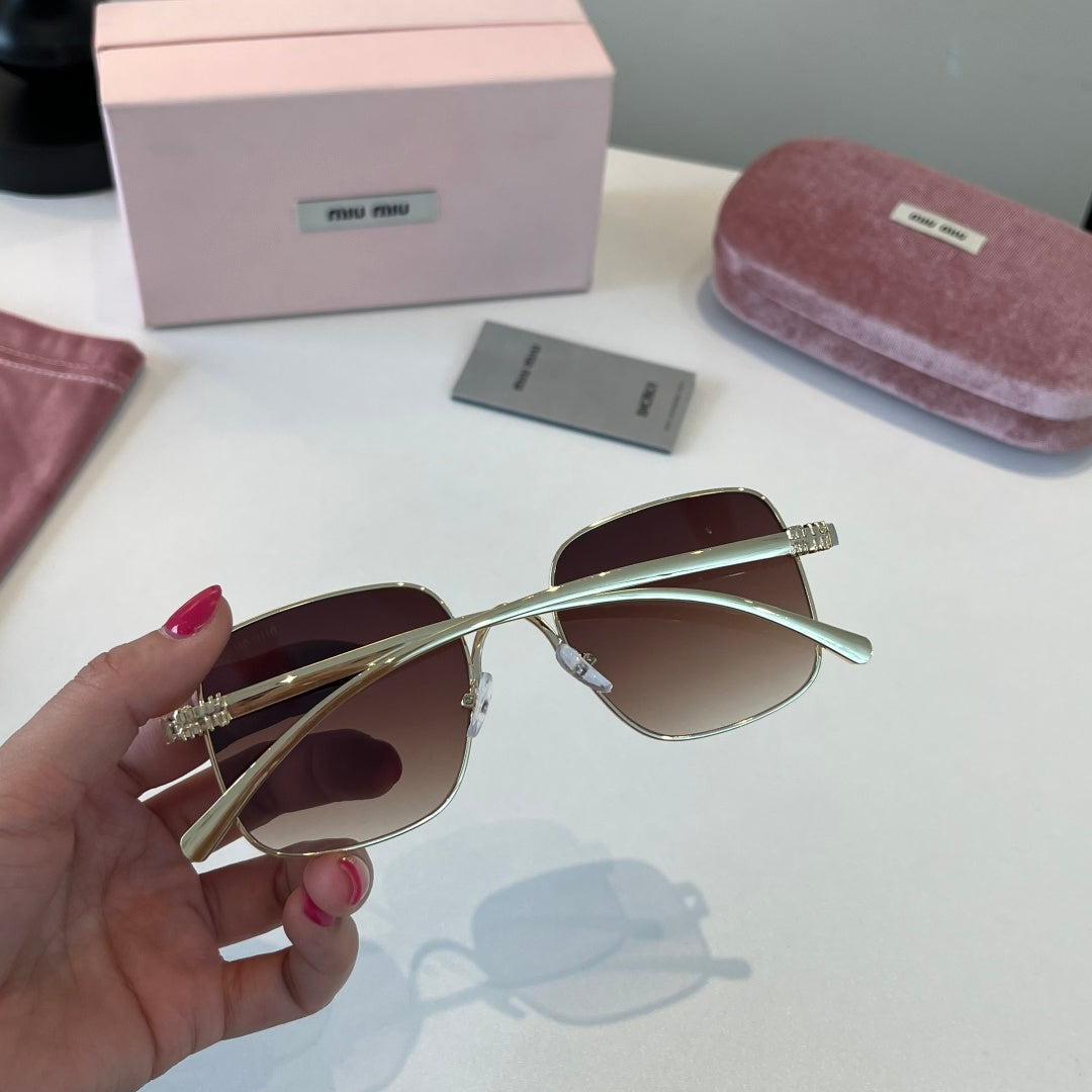 Miu Miu Metal Fashion Red Lens Sunglasses for Men & Women - detail image 8