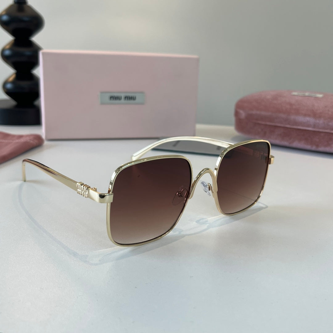 Miu Miu Metal Fashion Red Lens Sunglasses for Men & Women - 399229