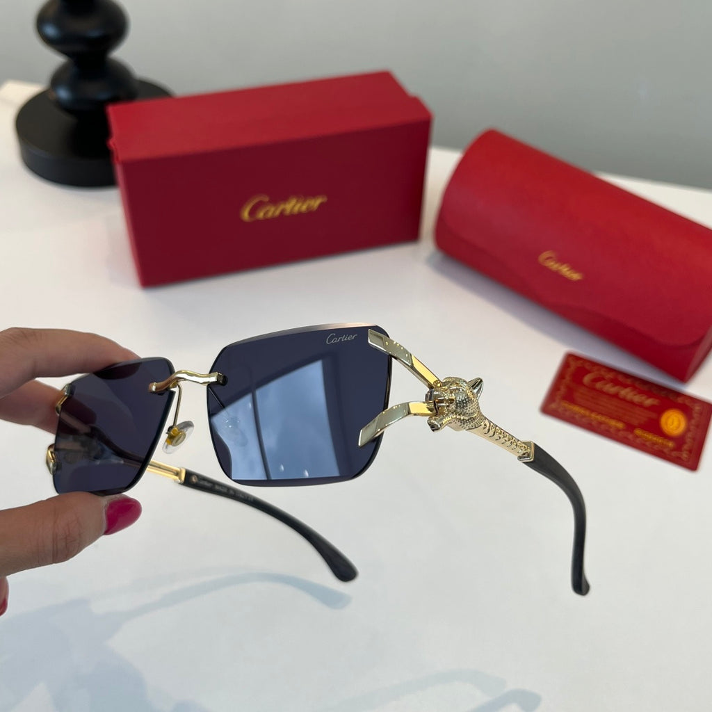 Cartier Lightweight Metal Rimless Red Lens Sunglasses for Men & Women - 415905 - detail image 4
