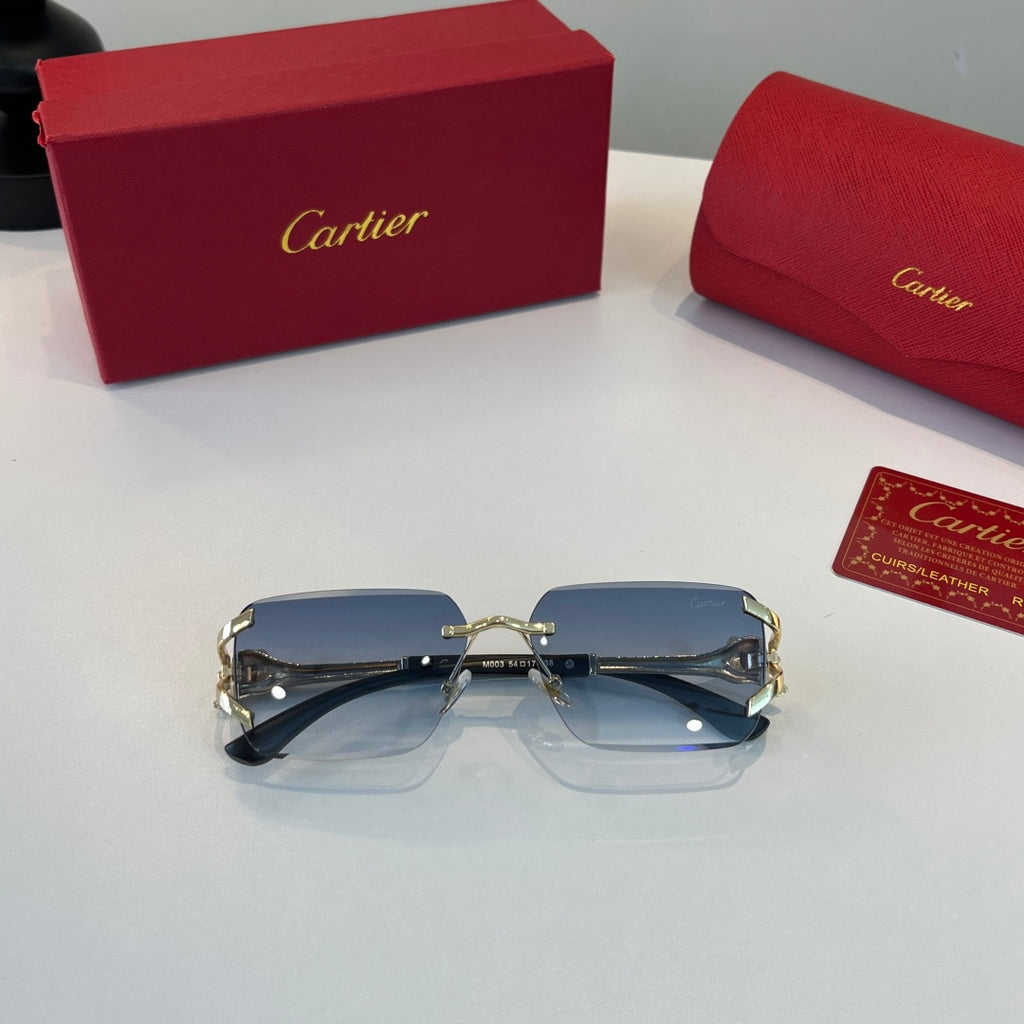 Cartier Lightweight Metal Rimless Silver Lens Sunglasses for Men & Wo - 415906 - detail image 5