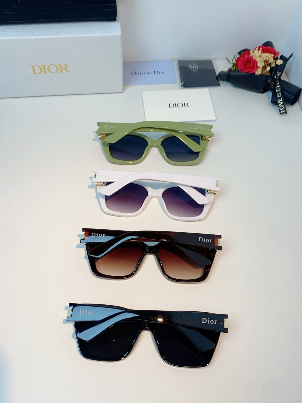 Dior Metal Square Purple Lens Sunglasses for Men & Women - detail image 11