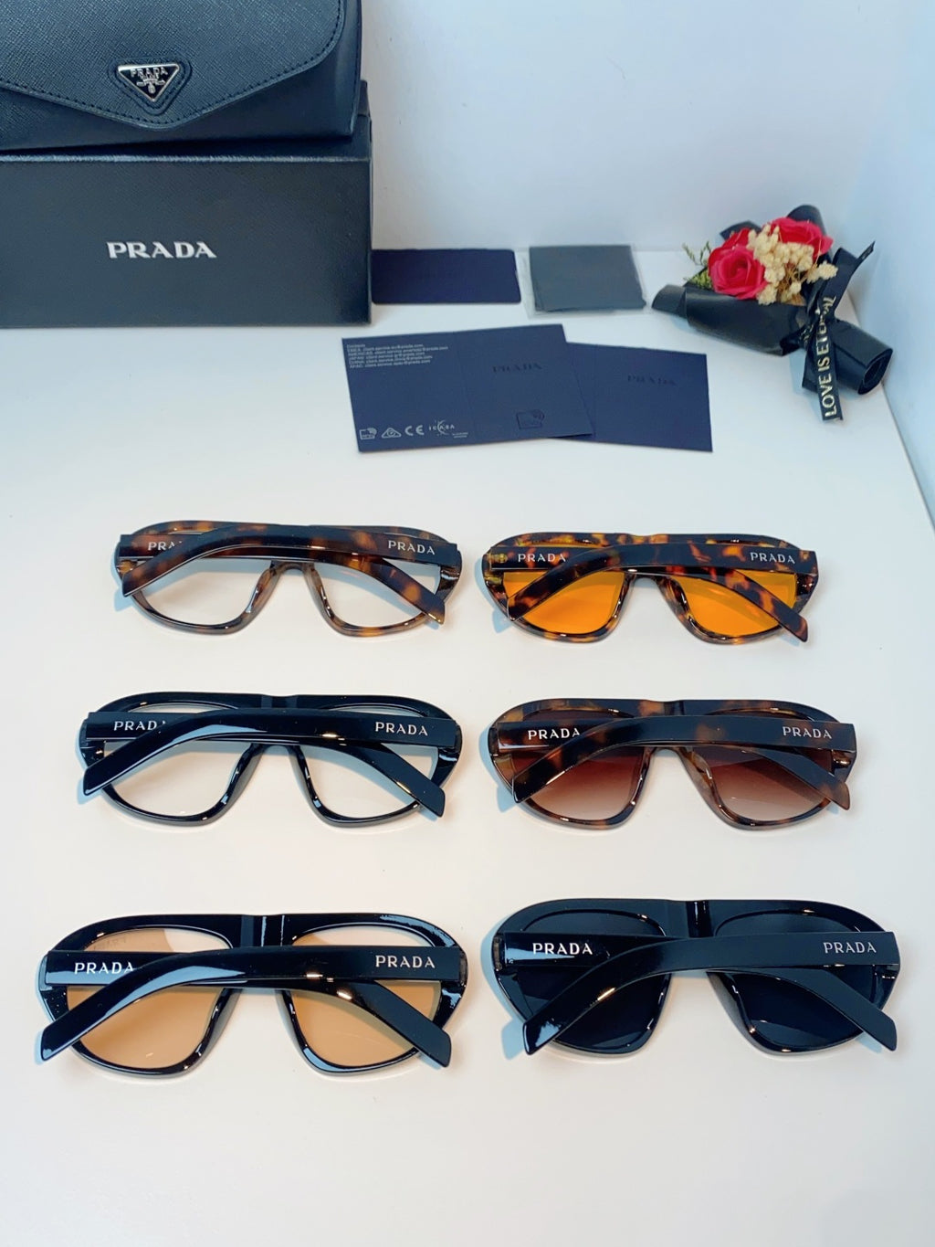 Prada Aviator Gold Lens Sunglasses for Men & Women - detail image 11