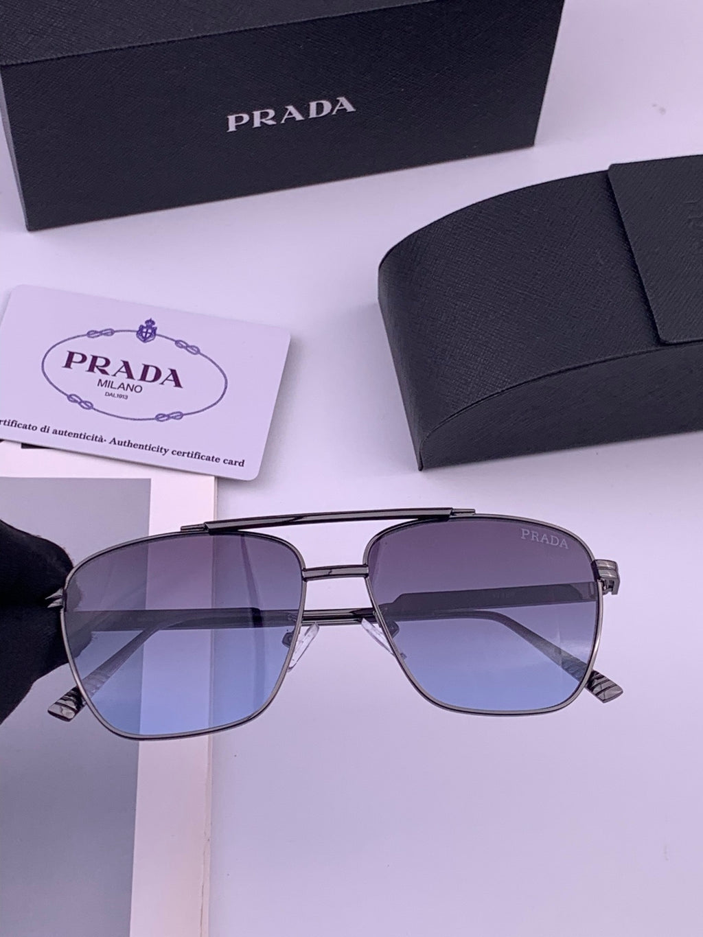 Prada Fashion Blue Lens Sunglasses for Men - 415703