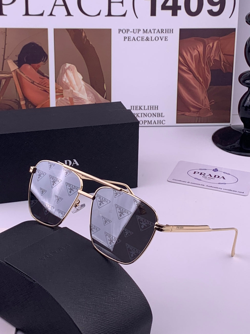 Prada Fashion Silver Lens Sunglasses for Men - 415702